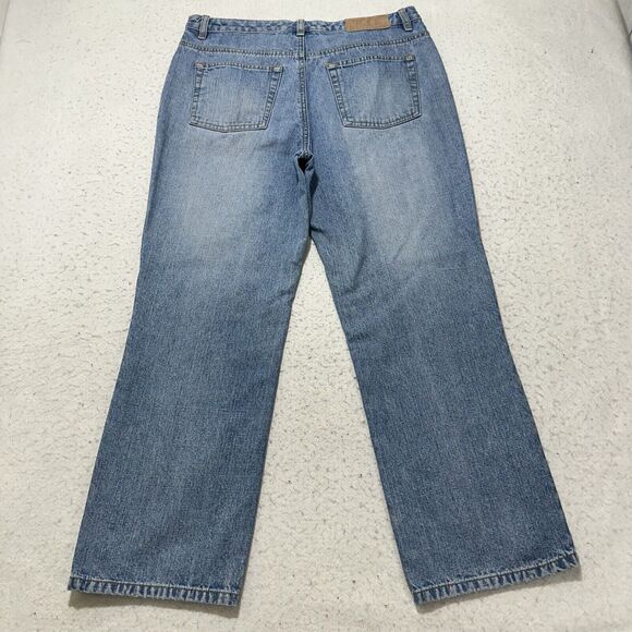 Ann Taylor LOFT Women's 8 Mid Rise Straight Leg Denim Jeans Light Blue 32x26 - Picture 6 of 13